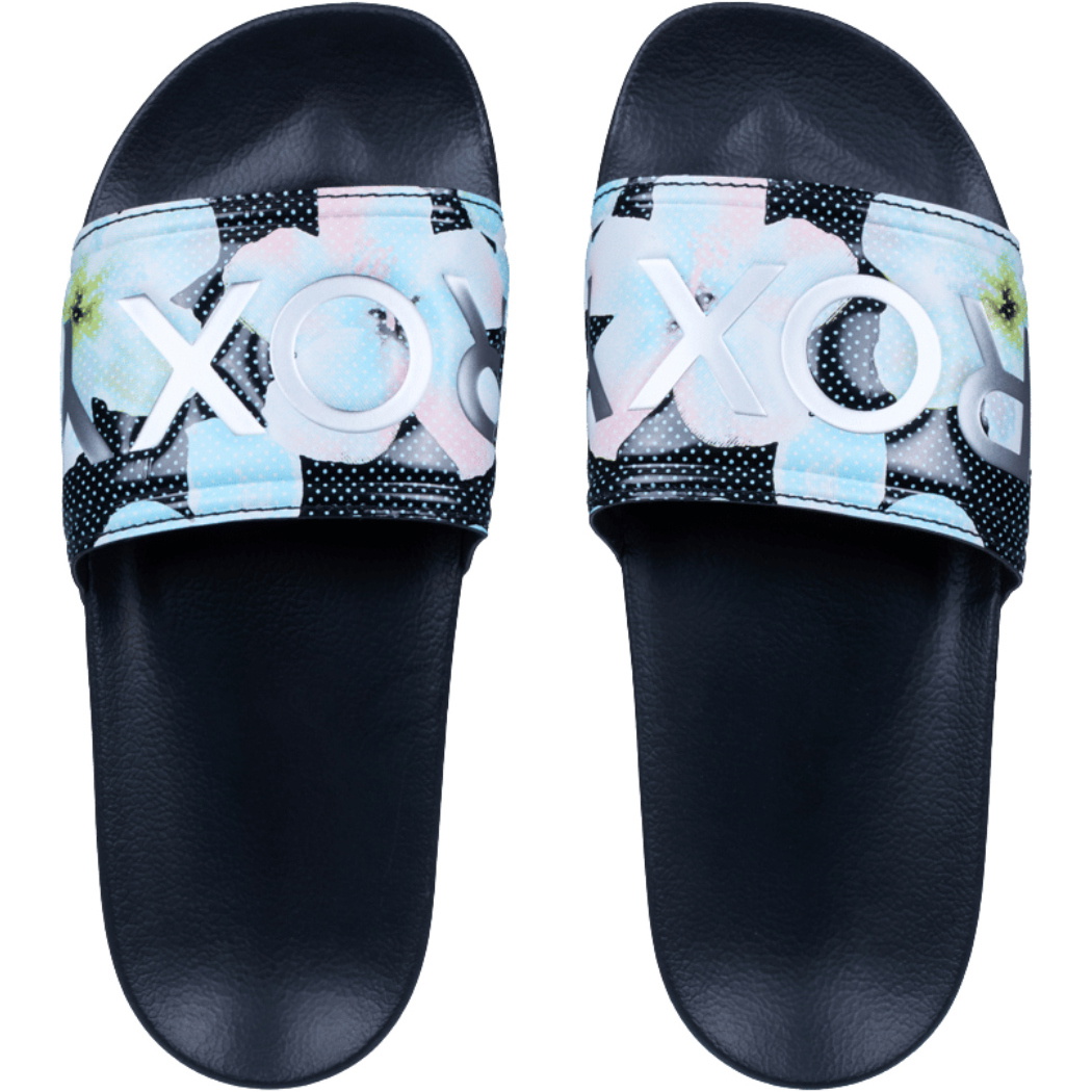 2026 Roxy Dames Slippy II Bedrukte Slippers ERJL100103 - Zwart Multi 1